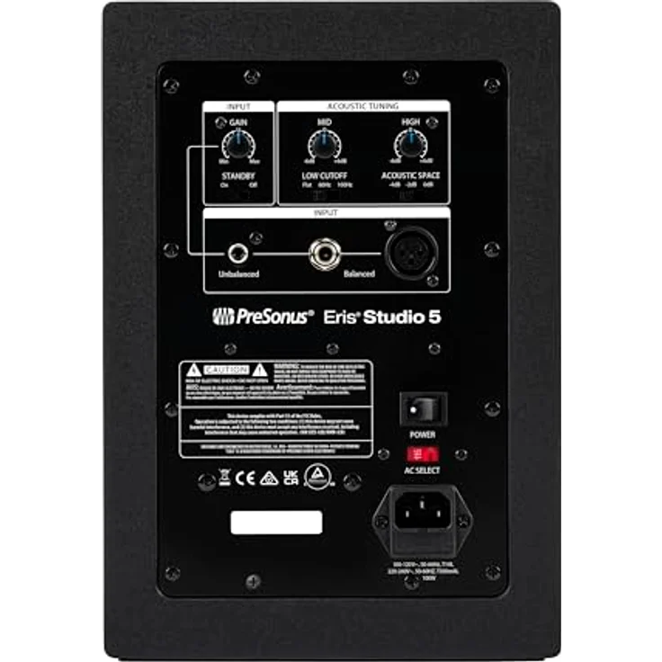 PreSonus Eris Studio 5, Aktiv-Studiomonitor mit 5,25" Tieftöner, präziser Klang, ideal für Homerecording und DJ, 48 Hz – 20 kHz Frequenzumfang – Bild 2