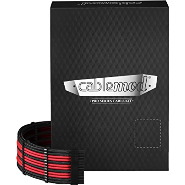 CableMod PRO Series ModMesh C-Series AXi, HXi & RM Cable Kit - Stromkabelkit - geformt - Schwarz / Rot (CM-PCSI-FKIT-NKKR-R) – Bild 2