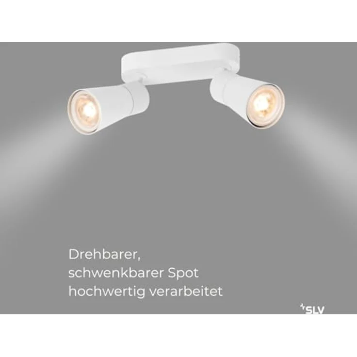 SLV PURI 2.0 CONE, Deckenleuchte, Wandleuchte, Weiß - Flexibler dreh- und schwenkbarer Strahler – Bild 2