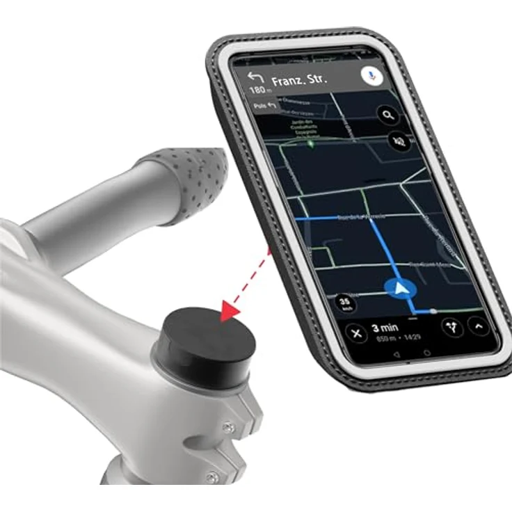 Shapeheart Telefonhalterung für Fahrradgabel, abnehmbare magnetische Hülle, schwarz, einfache Installation, optimierte Kompatibilität für Smartphones – Bild 1