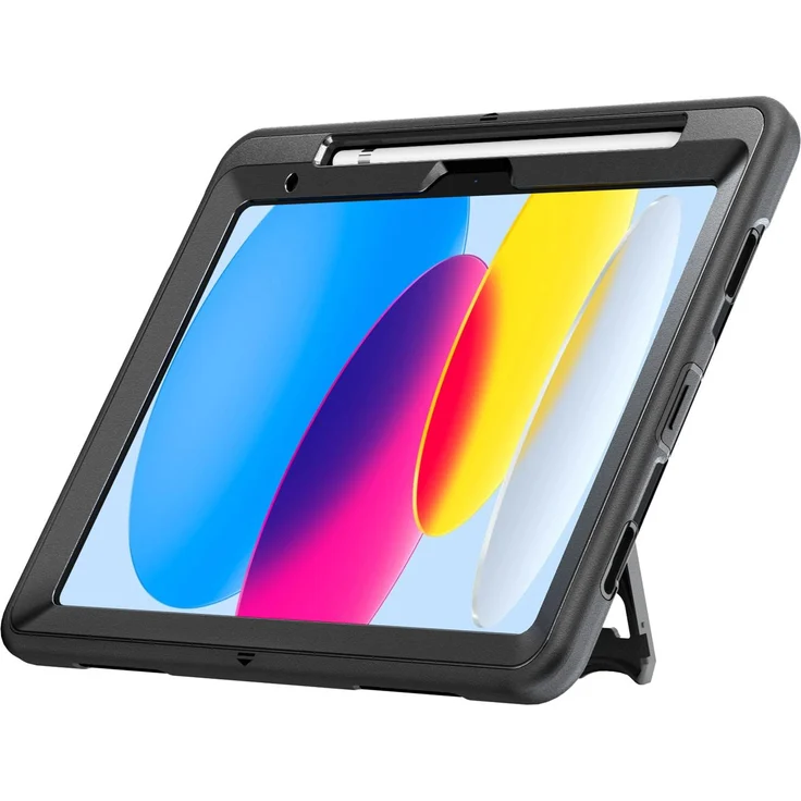 4smarts Rugged Case Grip (iPad 2022 (10. Gen)), Tablet Hülle, Schwarz - Optimaler Schutz bei Stürzen und Stößen