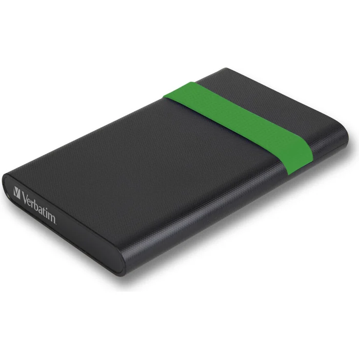 Verbatim 53111 Externe Festplatte 512 GB Schwarz, Grün - USB 3.0, Nero Backup Software, integriertes Gummiband