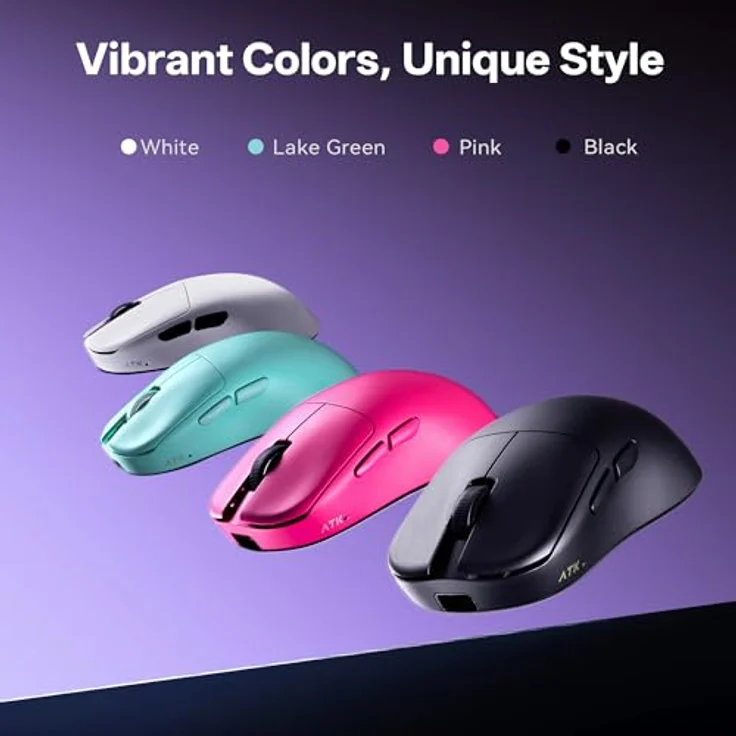 ATK Blazing Sky U2 V2 Gaming-Maus, kabellos mit PAW3950 Ultra Sensor, 8K Hz Polling Rate, leichtes Design - weiß – Bild 7