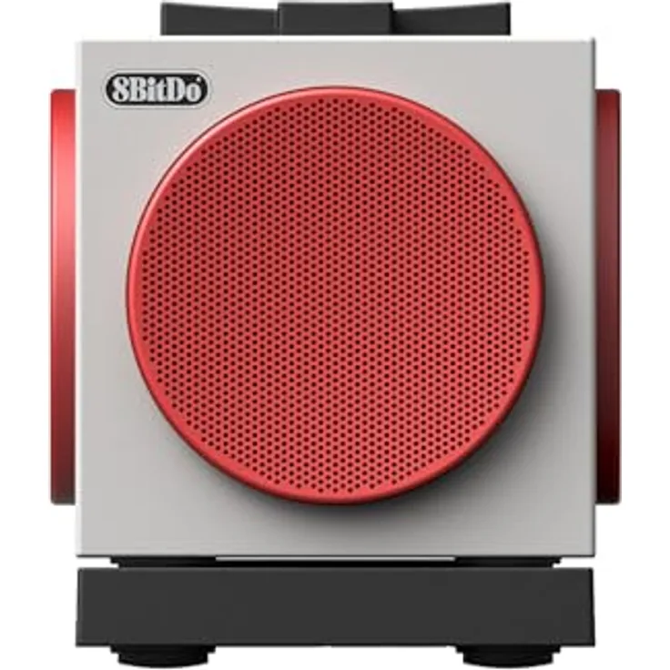8BitDo Retro Cube 2 Speaker, Tragbarer Bluetooth Lautsprecher mit Stereo Sound, Wireless Charging Dock, Bluetooth 5.3/2.4G/kabelgebunden, N Edition