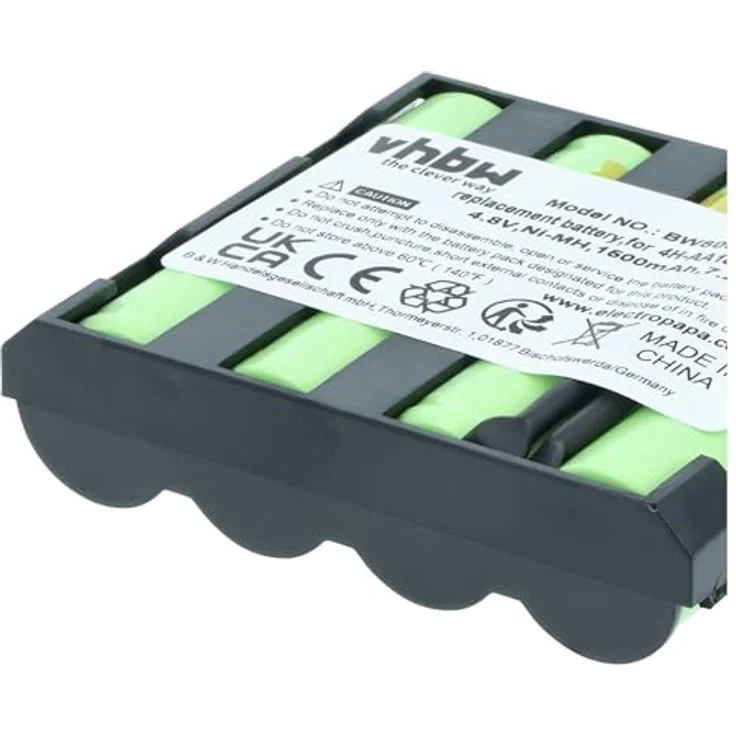 vhbw Akku passend für Compex Muskelstimulator Geräte - Ersetzt Compex 4H-AA1500, 4H-AA2000, 941210, 941213 - (NiMH, 1500mAh, 4.8V) - Accu, Ersatzakku – Bild 8