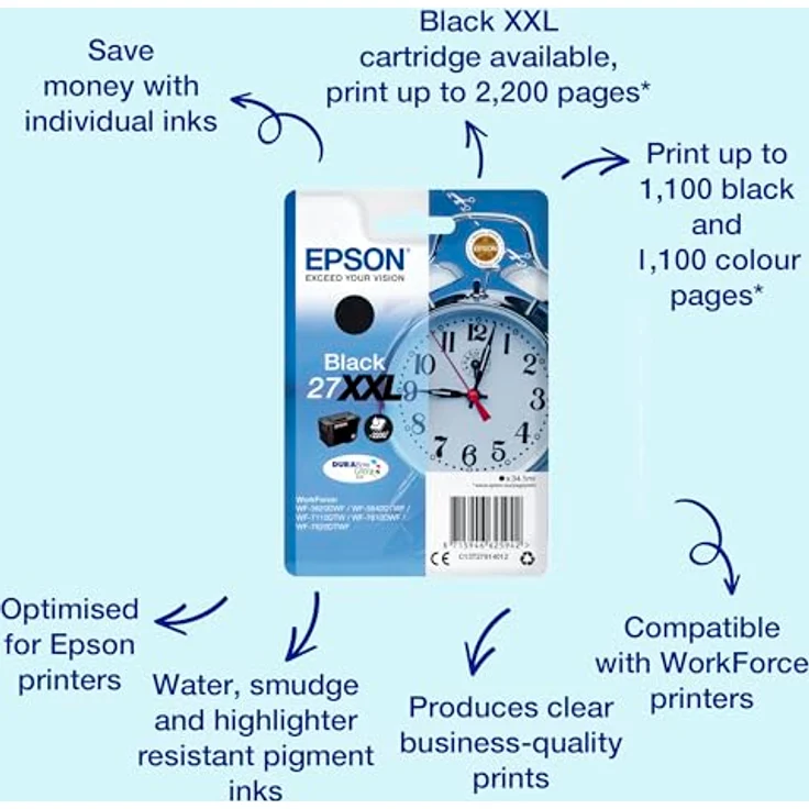 Epson C13T27914012 34.1ml 2200Seiten Schwarz Tintenpatrone – Bild 2