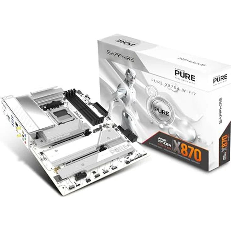 SAPPHIRE Pure X870A WiFi7 Mainboard, ATX, Sockel AM5, AMD X870, PCIe 5.0, DDR5 Speicher – Bild 6