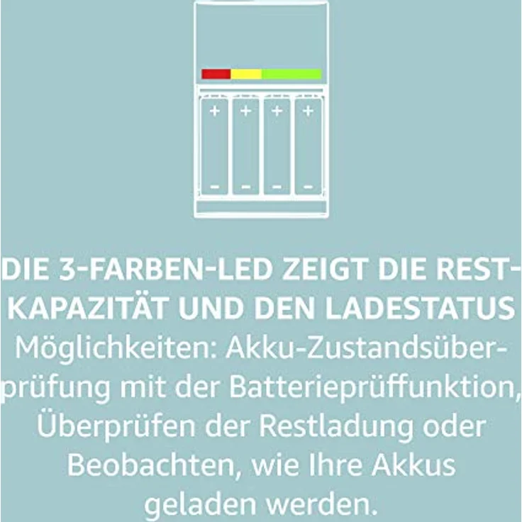 Panasonic eneloop pro, Intelligentes Schnellladegerät, für 1-4 Ni-MH Akkus AA-AAA, mit LED-Anzeige und Einzelschachtüberwachung, inklusive 4x eneloop pro, AA Mignon, min. 2500 mAh, 500 Ladezyklen – Bild 3