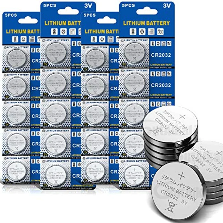 GutAlkaLi CR2032 3V Lithium Knopfzelle Elektro CR 2032 Lithium , { 4 Packungen mit je 5 Einheiten} , 20 Stück (1er Pack) – Bild 1