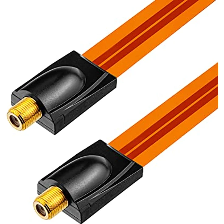 HB Digital 2x SAT Fensterdurchführung High-Quality GOLD + 4 x F-Stecker vergoldet + 4 x Gummitüllen für Fenster und Türen Ultra Flach - Preisvergleich – Bild 5