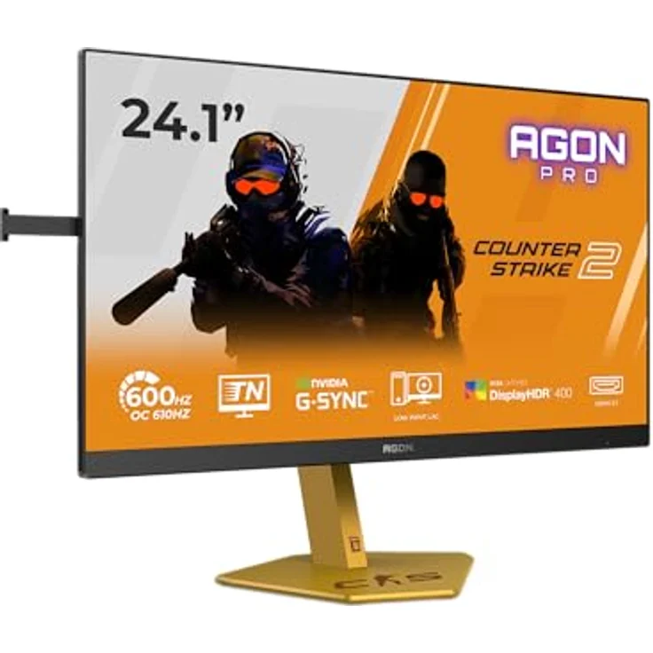 AOC CS24A, 24,1 Zoll FHD Monitor mit 610Hz TN Esports Panel, 0,5ms GtG, G-Sync kompatibel, Höhenverstellung, Schwarz – Bild 1