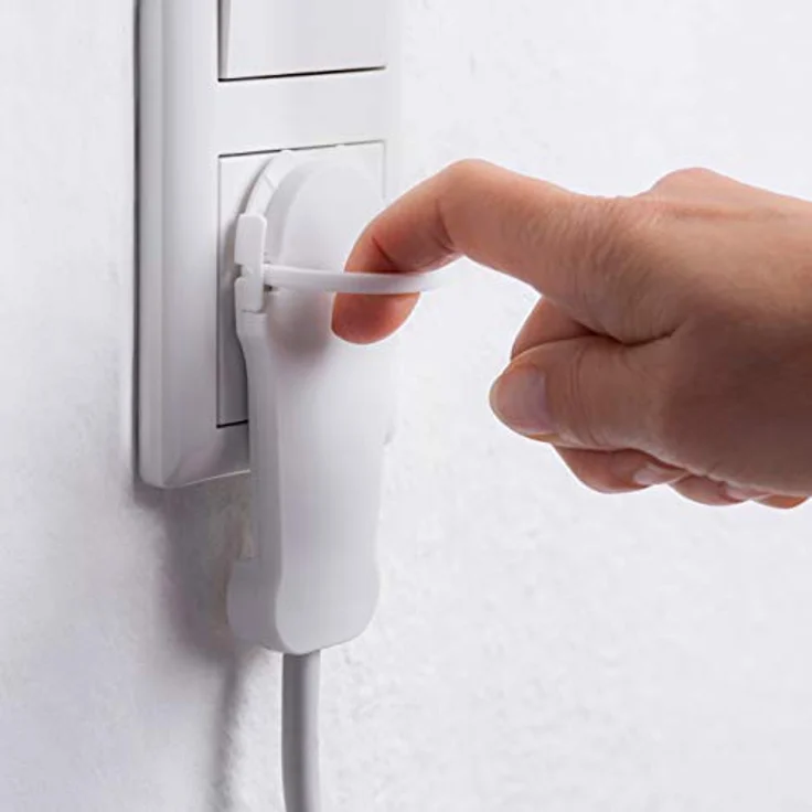 Meister Schutzkontakt-Verlängerung - Extraflacher Stecker - 5 m Kabel - weiß - IP20 Innenbereich - Kupplung mit Berührungsschutz - Schuko-Verlängerung mit Flachstecker - Stromkabel - 7432530 – Bild 4