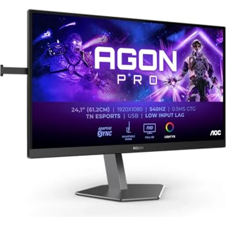AOC Agon PRO AG246FK - 24.1 Zoll FHD Gaming Monitor, 540 Hz, 0,5 ms, FreeSync Premium, G-Sync comp., HDR400, schwarz/grau – Bild 1