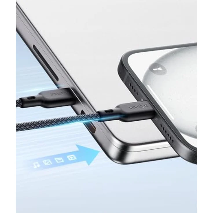 Innostyle USB-C Polyamid Schnellladekabel 240W 2m Rosa, Hochgeschwindigkeits-Datenübertragung für iPhone & Samsung – Bild 9