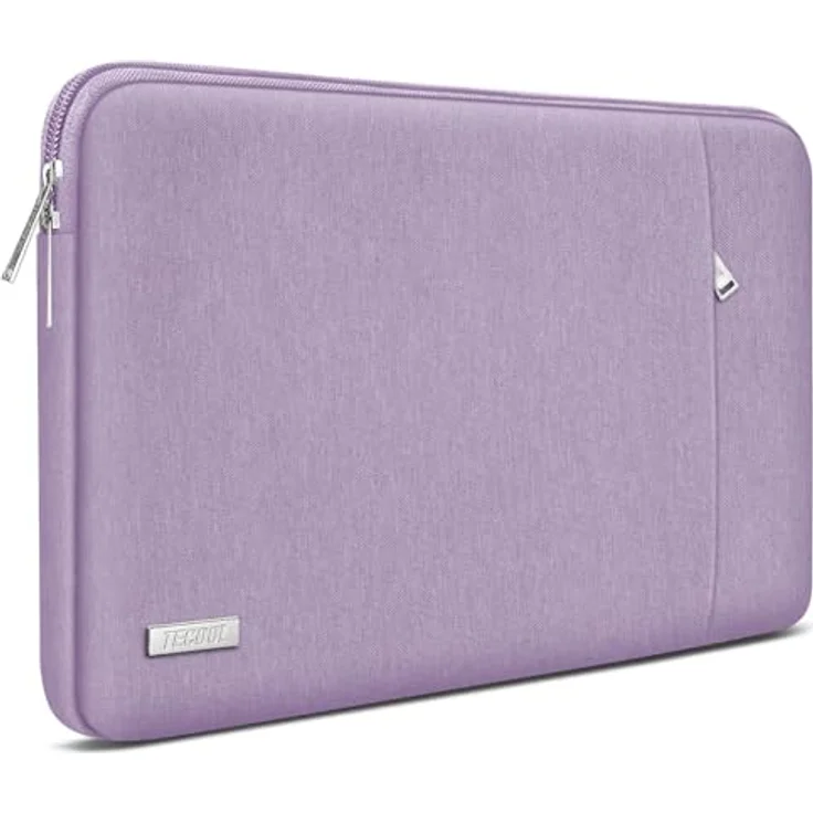 TECOOL 14 Zoll Laptoptasche, wasserdichte Schutzhülle mit 8 mm Polsterung für Lenovo, HP, Acer, Dell, MacBook Air 15, lila – Bild 1