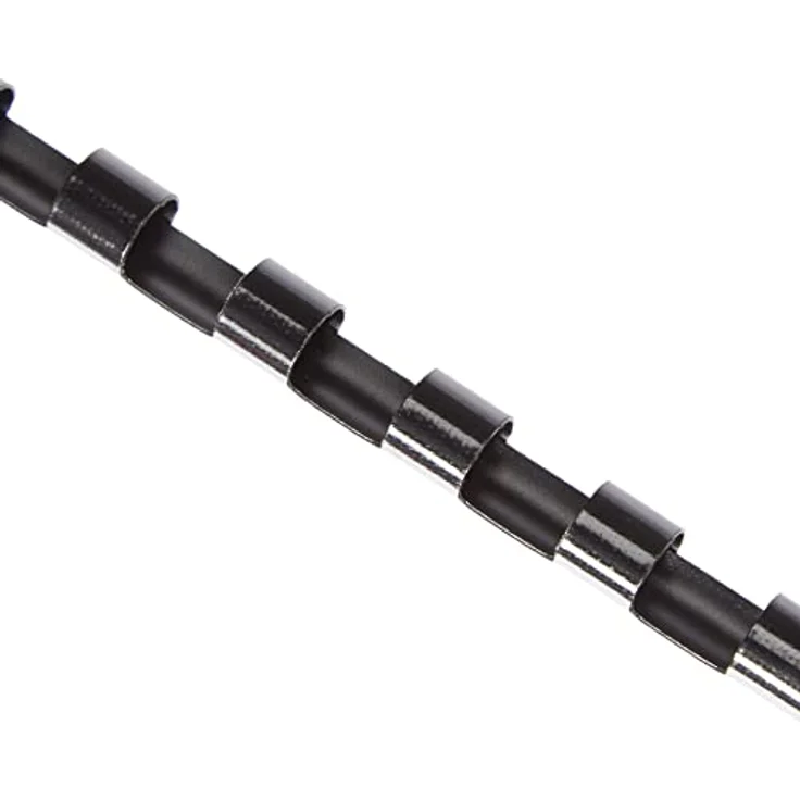 GENIE Plastikbinderücken 6 mm, A4, für 25 Blatt, 50 Stück schwarz, geeignet für Spiralbindegeräte – Bild 5
