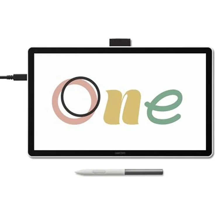 Wacom One Pen Display 14", Grafiktablett mit hochauflösendem Bildschirm
