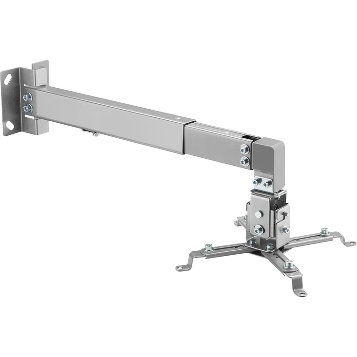 CABLETECH Projektorhalterung, flexibel und robust mit Kabelmanagement, silber