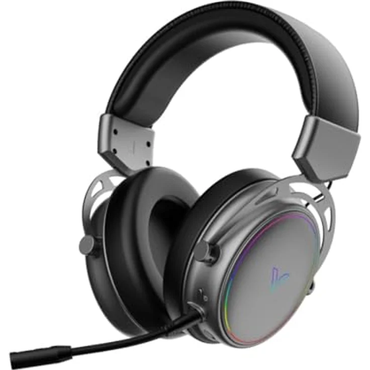 Rapoo VH800 kabelloses Gaming Over-Ear Headset, Flexibles Mikrofon, 46h Akku, Bluetooth/2,4Ghz - Space Grey – Bild 1