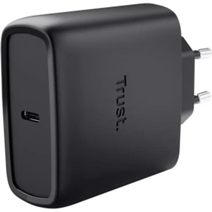 Trust Maxo 65W USB-C GaN Charger, schnelles USB Ladegerät mit Power Delivery 3.0, Schwarz, inkl. 2m Kabel