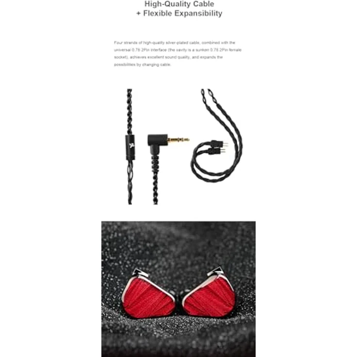 TRUTHEAR TRUTHEAR Zero, kabelgebundene In-Ear-Kopfhörer mit dynamischen Treibern und 3D-Drucktechnologie, rot – Bild 8