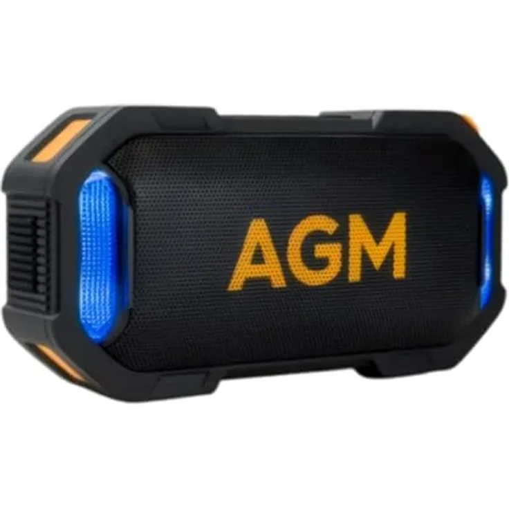 AGM Mag Rock Schwarz, Bluetooth-Lautsprecher mit magnetischer Halterung und 3 Jahren Garantie