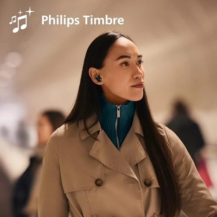 Philips Audio Fidelio T2 Noise Cancelling True Wireless In-Ear Bluetooth Kopfhörer - Hervorragende Gesprächsqualität, kompatibel mit Sprachassistent und bis zu 40 Stunden Musikwiedergabe - Schwarz – Bild 2