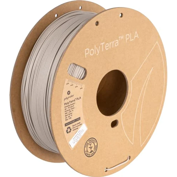 Polymaker PolyTerra PLA Muted Series, 3D-Druckfilament, 1.75mm, 1kg, Weiß, hohe Druckqualität – Bild 1