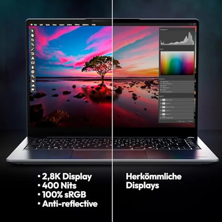 MEDION SPRCHRGD 14 S2; Copilot+ PC, Intel® Core™ Ultra 7 258V , Windows 11 Home, 35,56 cm (14“) 2,8K Display, 1 TB SSD, 32 GB RAM – Bild 7