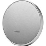 Harman Kardon Onyx Studio 9, tragbarer Bluetooth-Lautsprecher mit Auracast Multi-Speaker-Verbindung, adaptiver Selbstabstimmung, USB-Ladeanschluss, 8 Stunden Akkulaufzeit, Grau