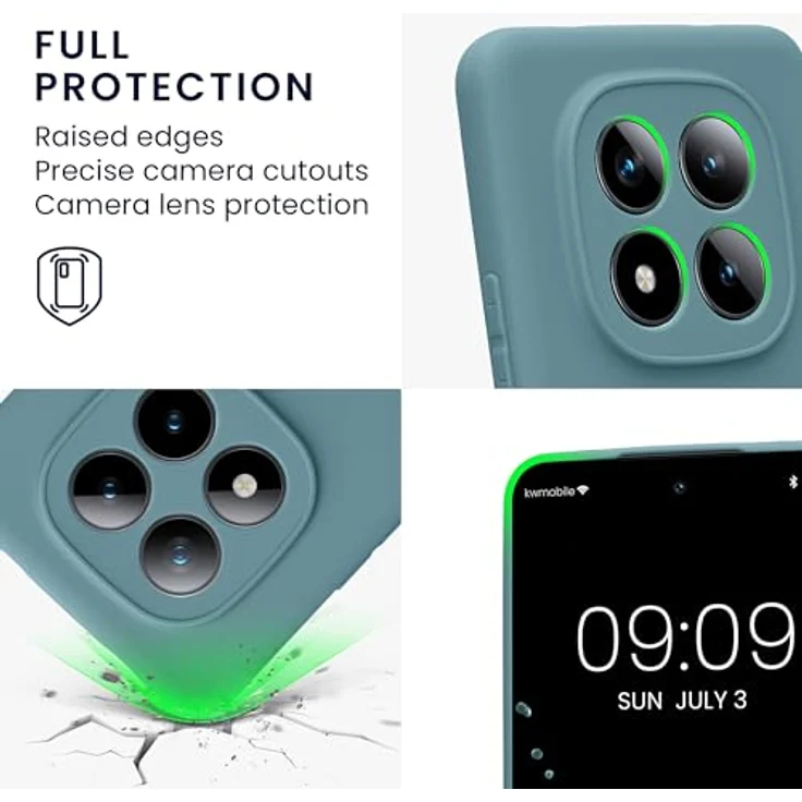 kwmobile Handyhülle kompatibel mit Xiaomi Redmi Note 15 Pro 4G, weiche Silikon Schutzhülle in Antique Stone, robust und rutschfest – Bild 3