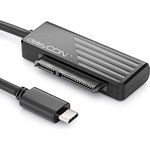 deleyCON USB 3.0 SATA Adapter Kabel USB C zu 2,5" Zoll Festplatten Schwarz, 5 GBit/s UASP SATA I II III Plug&Play