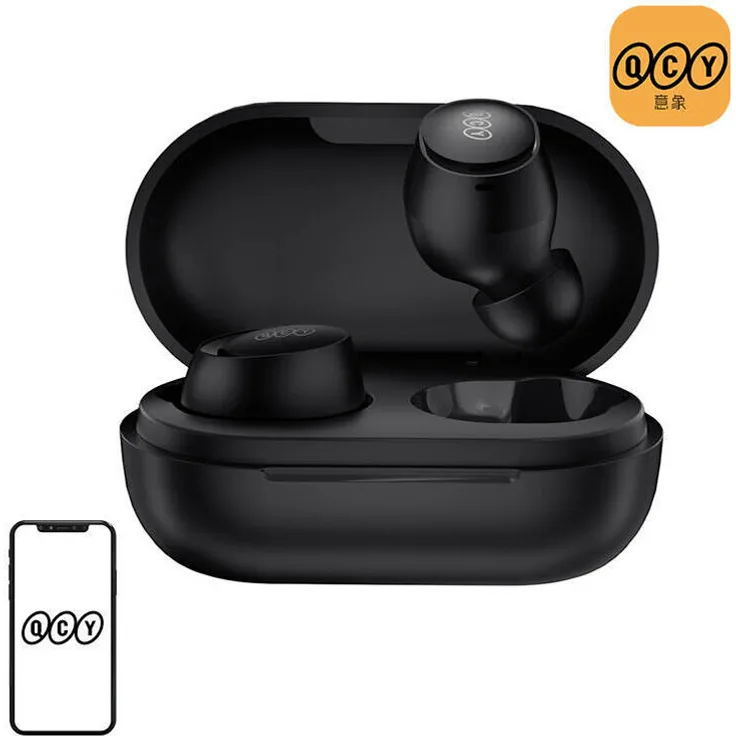 QCY Kabellose Ohrhörer TWS T27 (schwarz) mit Bluetooth 5.3 und 32 Stunden Laufzeit