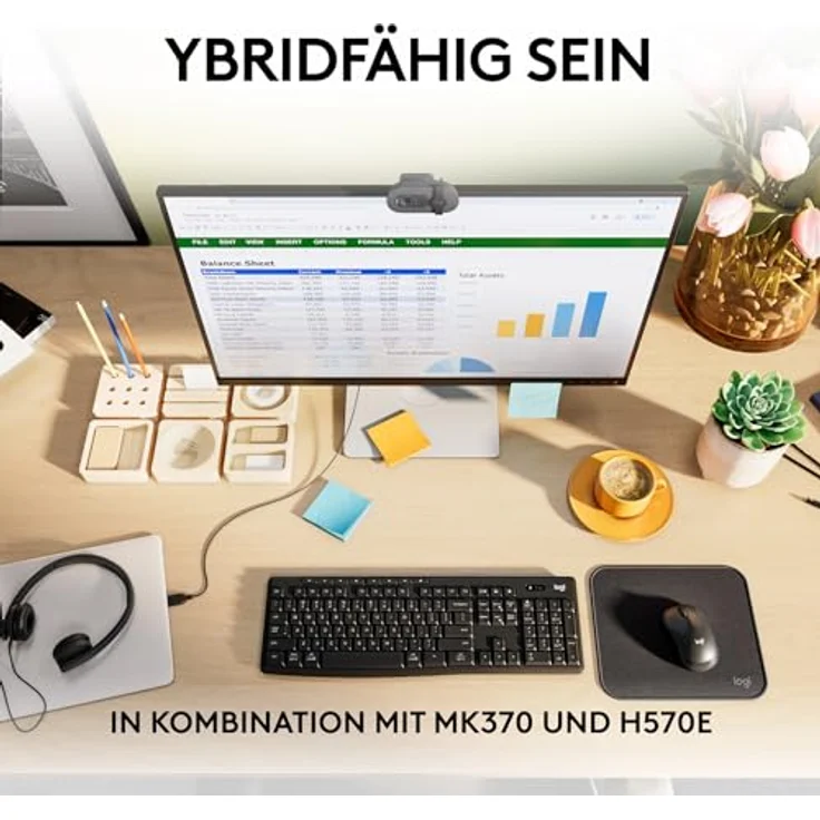 Logitech Brio 105 Full HD 1080p Webcam - GRAPHITE - B2B (2 Mpx), Webcam, Grau – Bild 11