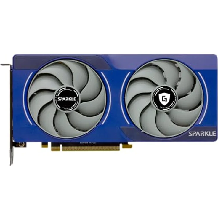 Sparkle Intel Arc B570 Guardian OC Grafikkarte, 10 GB GDDR6, Torn Cooling 2.0, Axiallüfter, Atemlicht, Metallrückplatte, blau – Bild 2