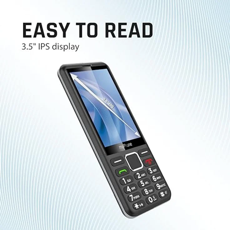 MP myPhone 3510 LTE, Seniorenhandy Dual-SIM 4G mit 3,5" Großtasten-Display, 1800 mAh Akku, FM-Radio, Klarer Sprachansage, 336 Tage Standby, Schwarz – Bild 2