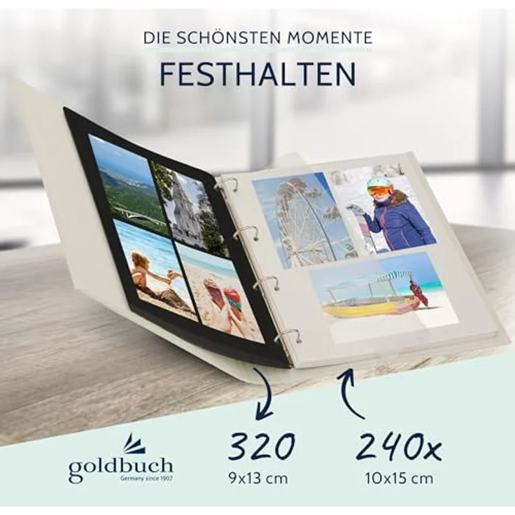 goldbuch Foto-Ringbuch, Bella Vista, 26x32 cm, Leinen, Beige, 37 931 – Bild 8
