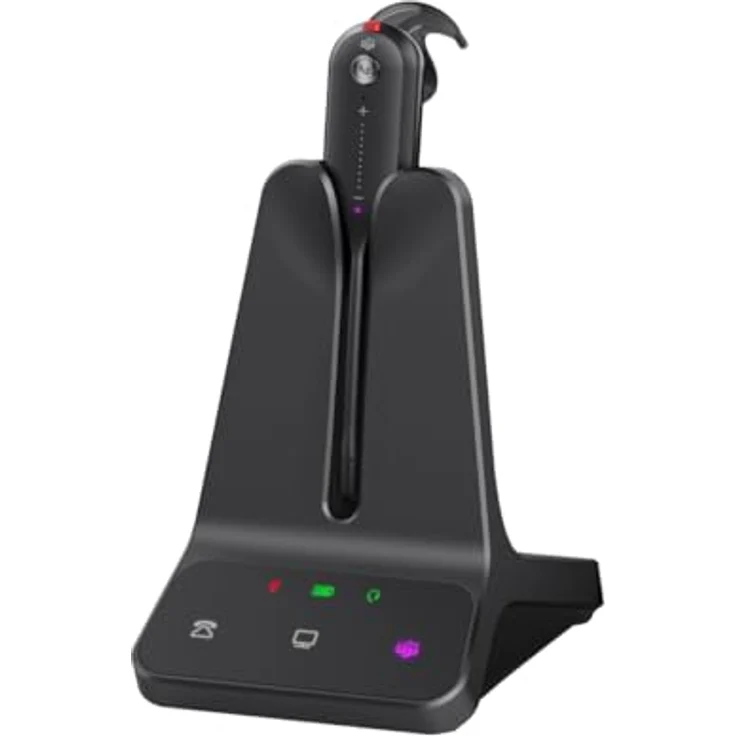 Yealink WH63 E2, konvertierbares schnurloses Mono DECT-Headset, zertifiziert für Microsoft Teams, mit Basisstation, ausgezeichnete Audioqualität, Komfortable Trageoptionen – Bild 2
