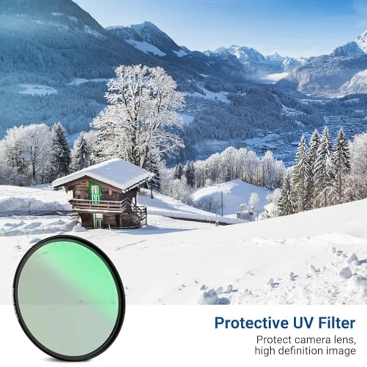 PROfezzion Slim UV Filter 77mm, Schutzfilter mit HD Optical Glass, mehrfach beschichtet, für Canon EOS 6D/6DII/5D Mark IV und Nikon D750/D780 – Bild 2