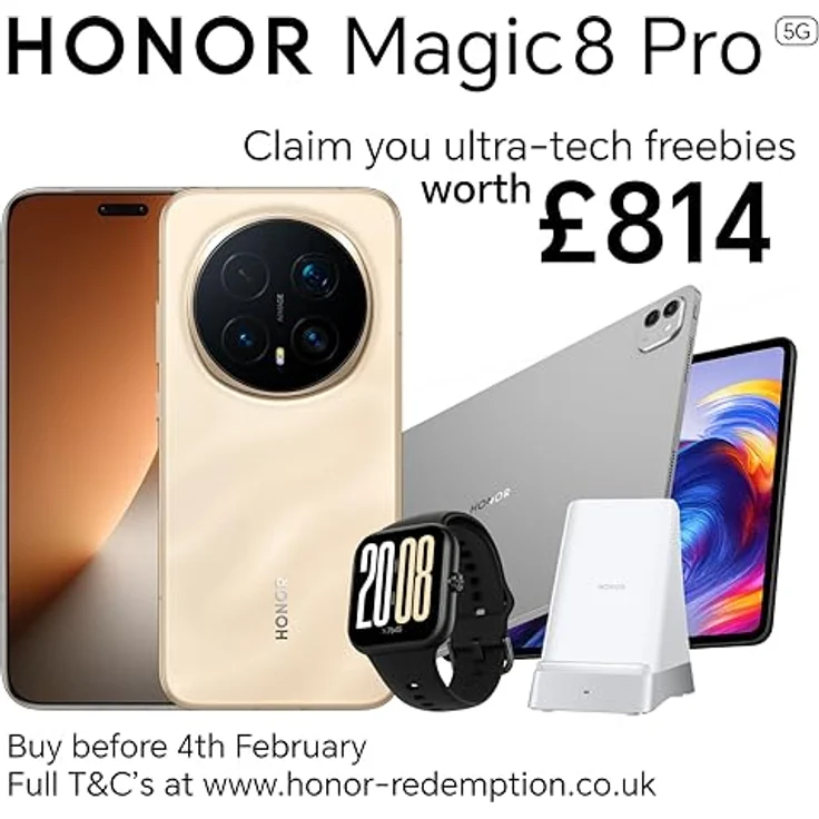 HONOR Magic 8 Pro, Smartphone mit 512 GB Speicher, 200 MP Kamera und Dual SIM, Sunrise Gold – Bild 2