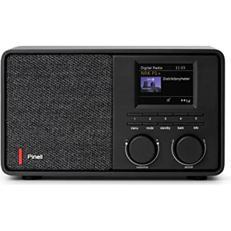 PINELL Supersound 201, Internetradio, DAB+ & FM Tuner, Bluetooth 5.0, WLAN, AUX, Kopfhöreranschluss, 3 Watt RMS, Equalizer, Senderspeicher, Farbdisplay, weiß