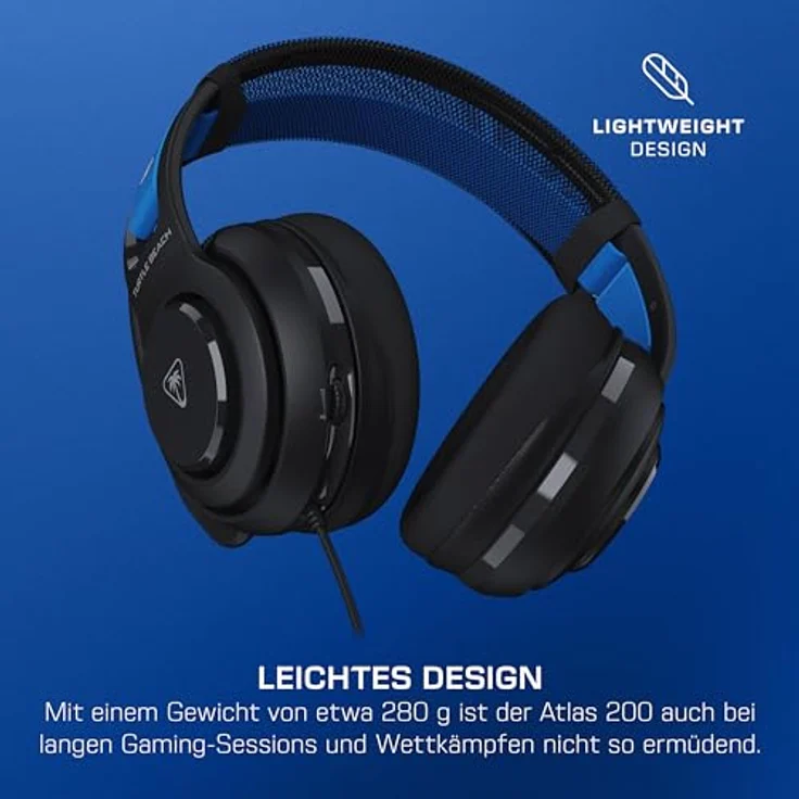Turtle Beach Atlas 200, Over Ear Kopfhörer kabelgebunden mit Frequenzbereich von 20 - 20000 Hz, schwarz, versandkostenfrei – Bild 5