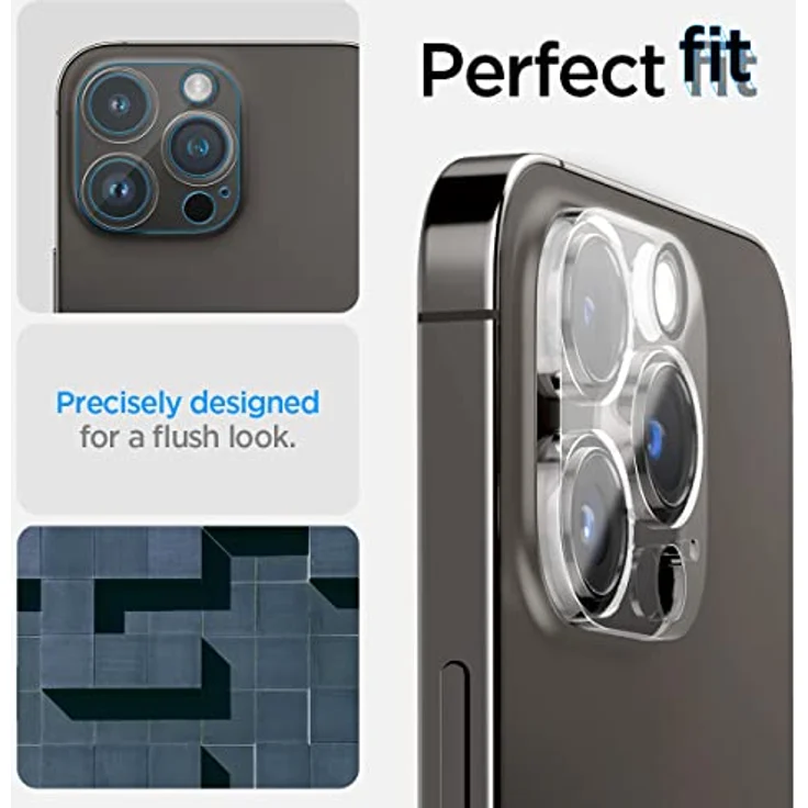 Spigen Apple iPhone 14 Pro Max Kamera Lens Glass Protector Glas.tR Optik (2 Stück) Crystal Clear - AGL05228 – Bild 4