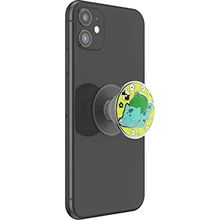 PopSockets: PopGrip - Ausziehbarer Sockel und Griff mit einem Austauschbarem Top für Smartphones und Tablets - Pokémon - Bulbasaur Nap Enamel – Bild 5