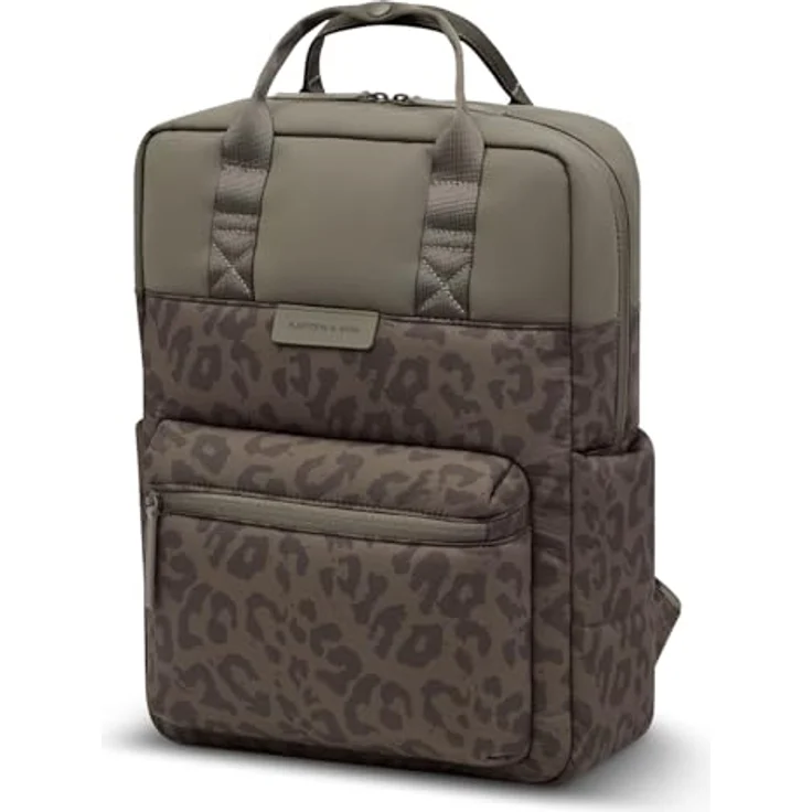 Kapten & Son Bergen Cloud Backpack, Freizeitrucksack mit Laptopfach für 15 Zoll, 15L, Leo Dark Brown taupe, wasserabweisend, praktische Außentaschen, verstellbare Schultergurte – Bild 2