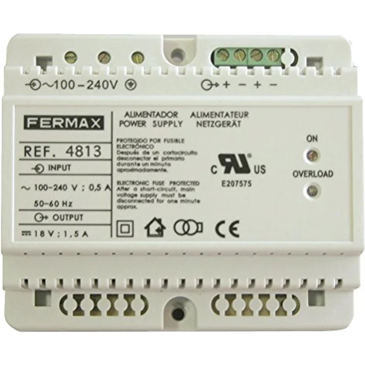 Fermax 4813, PC Netzteil 240 W, selbstverlöschendes VO-Material, DIN-6-Schienenformat, inkl. Schutzabdeckungen – Bild 2