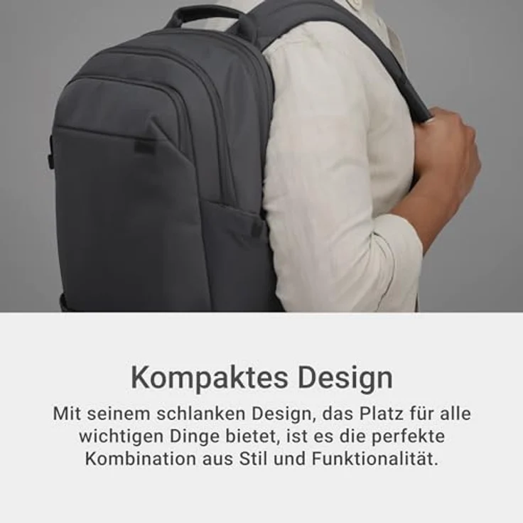 Dell Notebook Rucksack Pro 13-14 Plus, nachhaltiger Rucksack für Laptops bis 35,6 cm (14 Zoll), grau – Bild 2