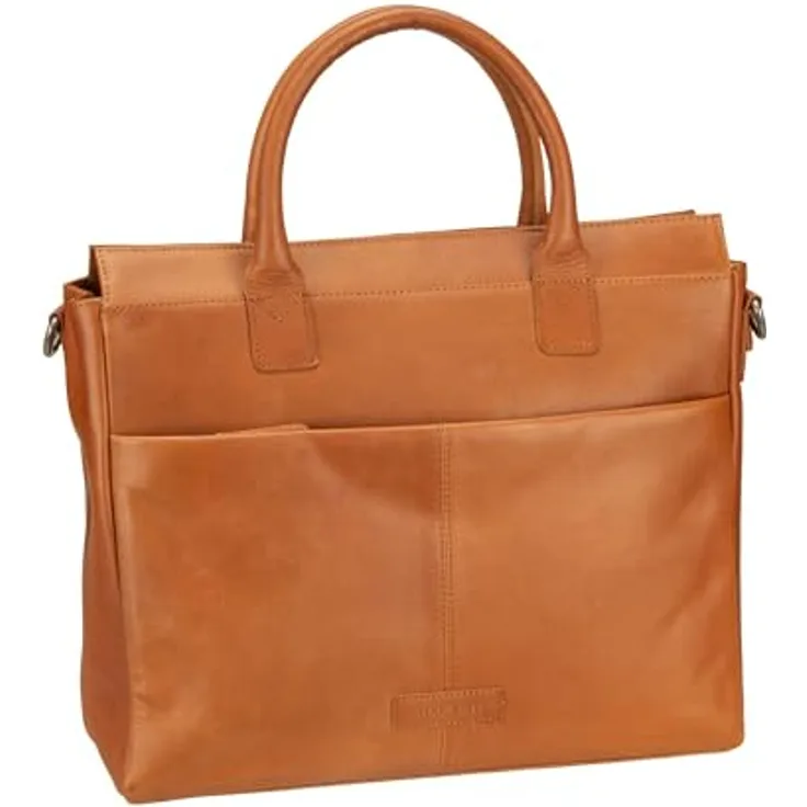 Greenburry Fiorentina Aktentasche Leder, 34 cm mit Laptopfach (14.57"), Notebooktasche, Braun