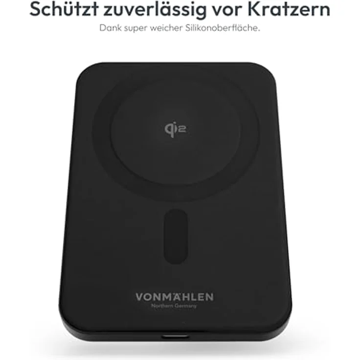 VONMÄHLEN Evergreen Mag, magnetische Powerbank 5.000 mAh, QI2-zertifiziert, schwarz, recycelte Materialien, ultra-schlank – Bild 14