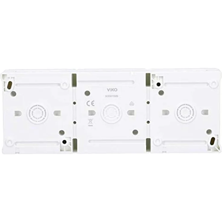 Viko Aufputz Feuchtraum Steckdose 3-fach IP54 Modell Pacific, hammerschlagfest, weiß – Bild 3